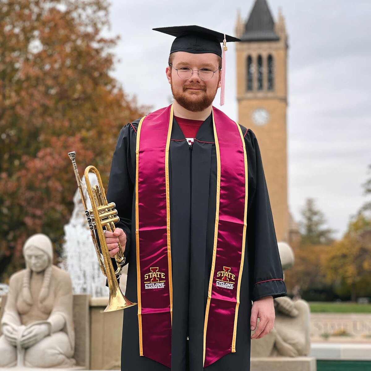 I-State Cyclone Marching Band Graduation Stole